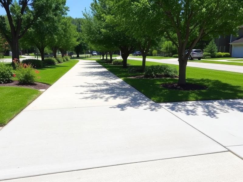 Smooth, level sidewalk